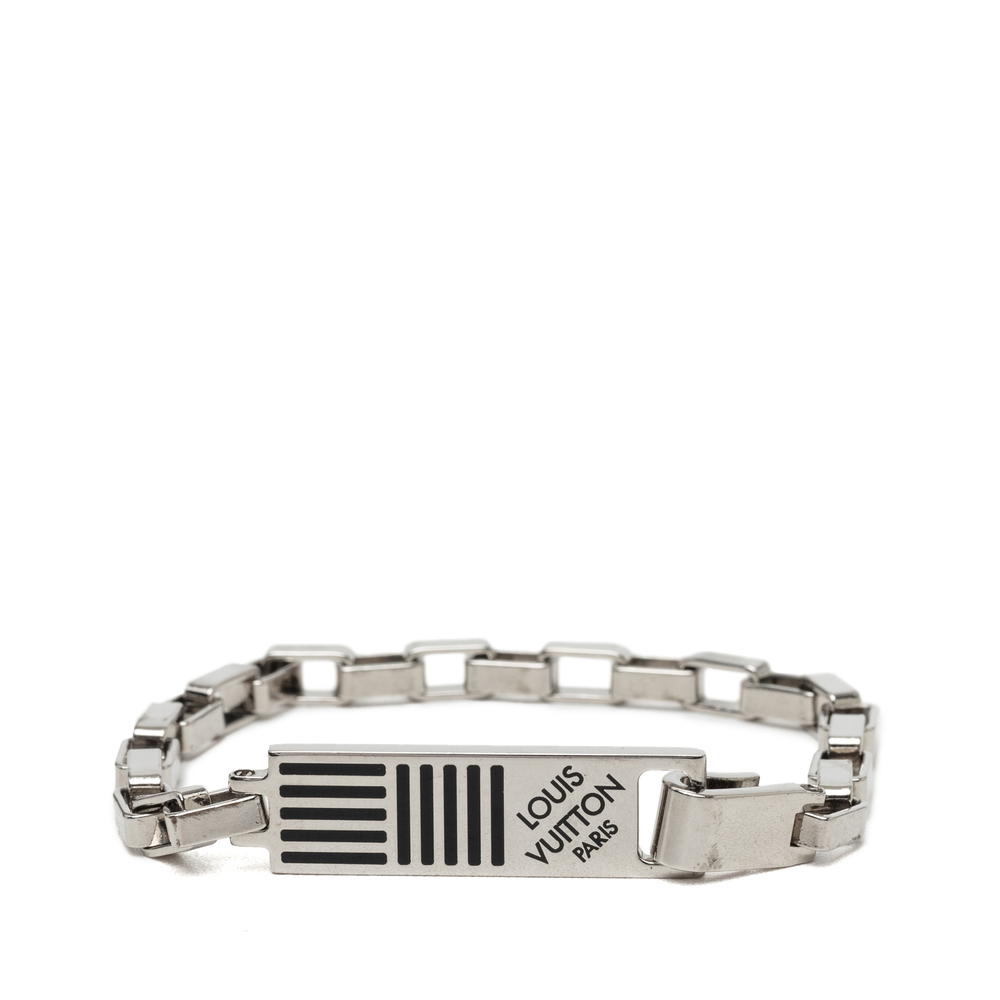 Pre-Loved Louis Vuitton Brass and Enamel Damier Colors Chain Bracelet